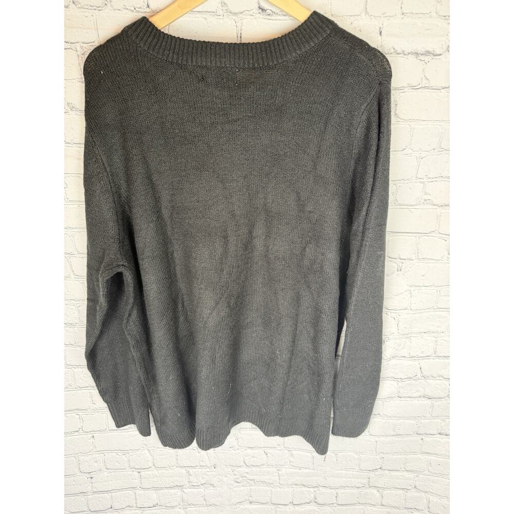 Ava & Viv Black Crewneck Knit Warm Basic Minimalist Sweater New 2X - Picture 5 of 5